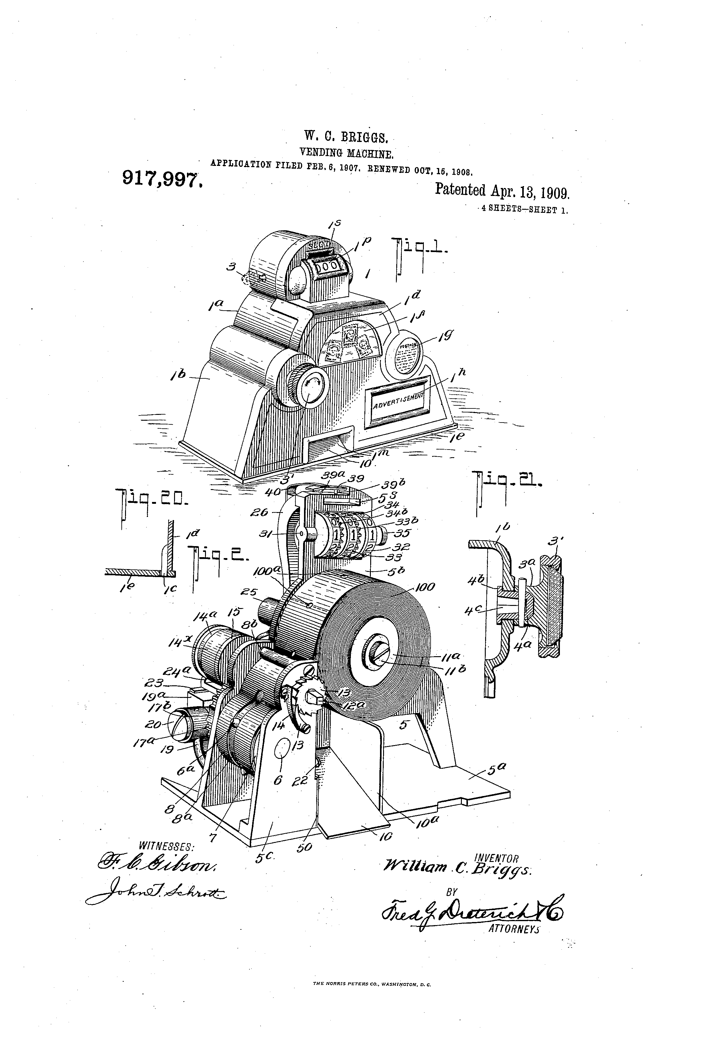 April 13, 1909 First Cigarette Vending Machine Invented in NC